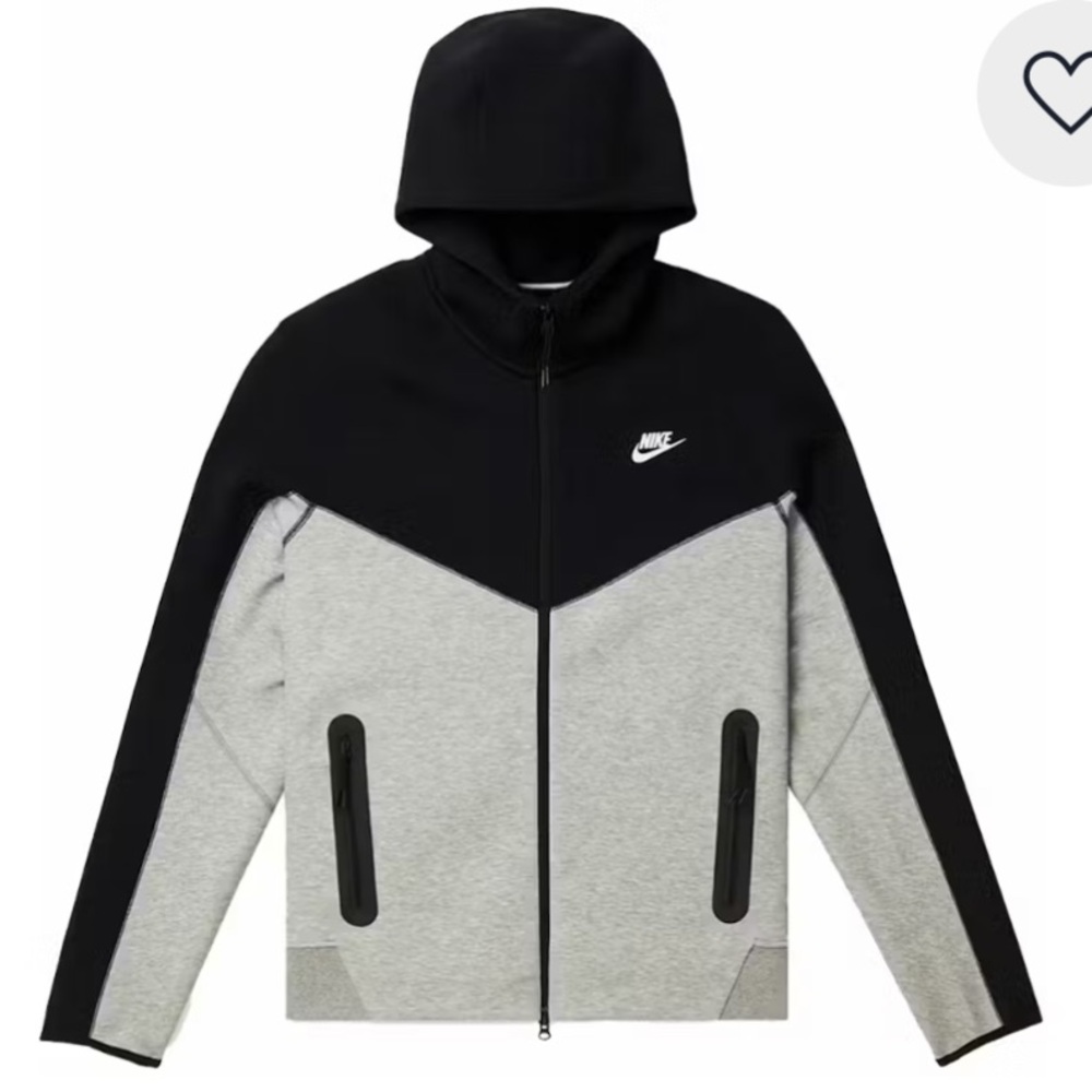 Men’s Nike Sportswear Tech Fleece Hoodie in dark grey/heather/black/white